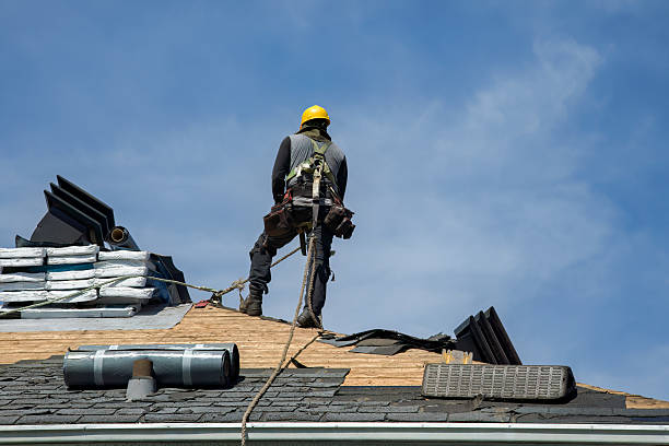 Professional Roof Replacement technician working in Rising Sun, IN